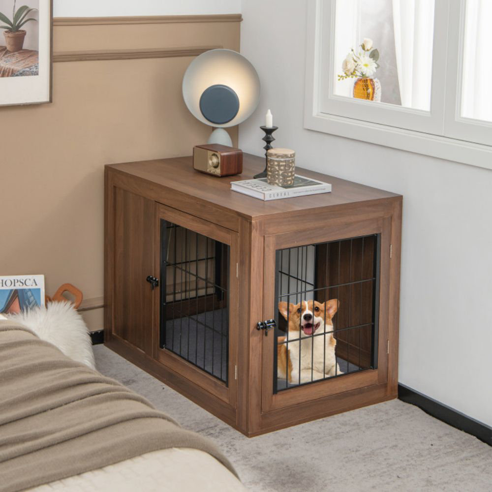 Archie & Oscar™ Eastwood Dog Crate Furniture Wooden Pet Kennel Cage End