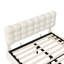 EU Double & King Size Velvet Ottoman Bed With Motion Sensor LED Lights, Upholstered Cloud Tufted Frame, Beige -1658482774