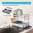 Large Dish Drying Rack, Multipurpose 2 Tier Dish Racks for Kitchen Counter, 304 Stainless, Extra Large Drain Board, (Gray)