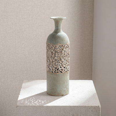 Vase rustique bleu