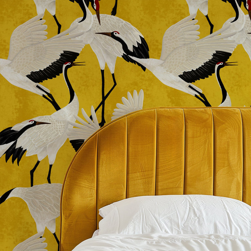 Gold Herons Wallpaper