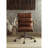 Retro Brown Leather Chair - Height Adjustable Seat, Luxury Cushion, Metal Base With Wheels, Stylish Elegant Work Supply Swivel Seat And-1899134359