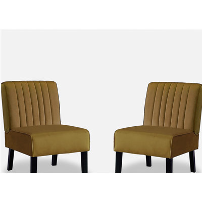 Ensemble de 2 chaises d'appoint Reese Mid Century Modern