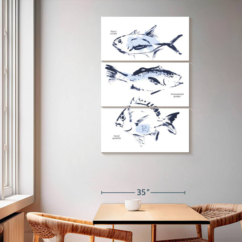Brampt Fish Sketches, 65" H x 42" W