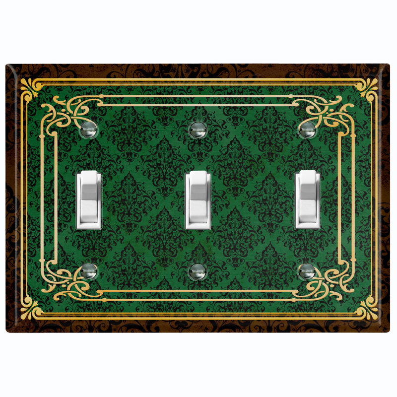 Patterned 3 - Gang Toggle Light Switch Standard Wall Plate
