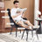 Tufted Wingback Chair and Ottoman-390166509