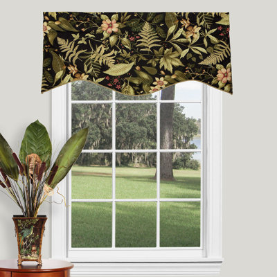 Tahitian Sunset Tropical Cotton Floral Winston Valance