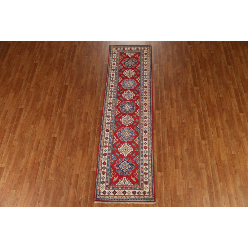 One-of-a-Kind 2'8'' X 9'5'' New Age Runner Wool Area Rug in Red
