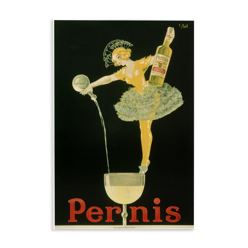 Plaque murale rétro "Pernis Wine Pour", design par Marcus Jules, H 15 po x l 10 po