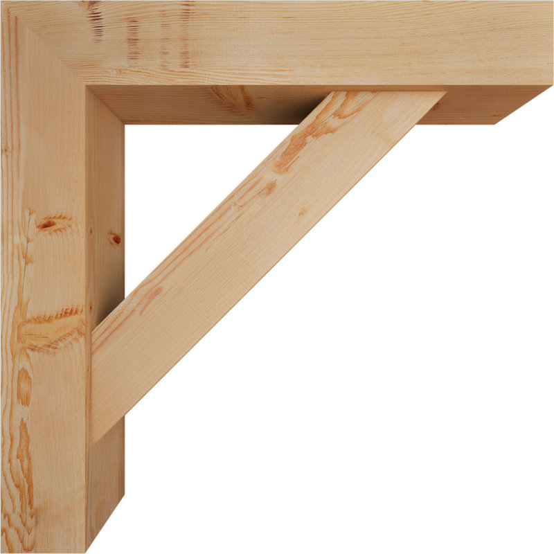 Support de bloc traditionnel avec entretoise décalée, 36 po x 36 po, Sapin Douglas de l 7 1/2 (lisse)