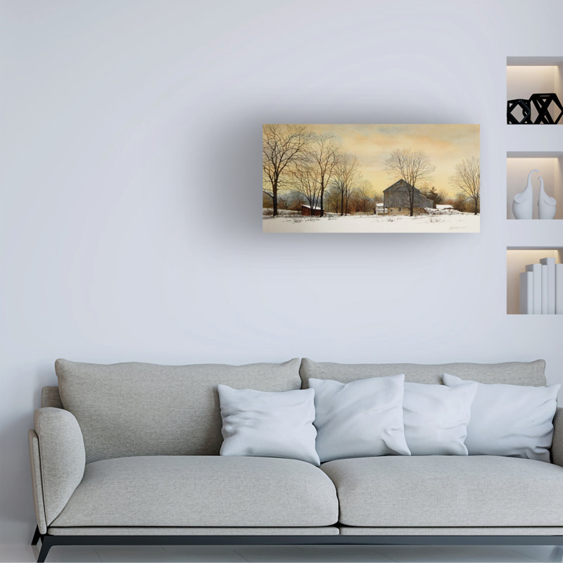 Art sur toile Ray Hendershot BUCKS WINTER, H 12 po x l 24 po