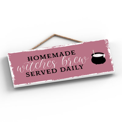 Homemade Witches Brew Wooden Plaque