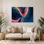 Gradient abstrait 22, art mural en métal bleu-766464833