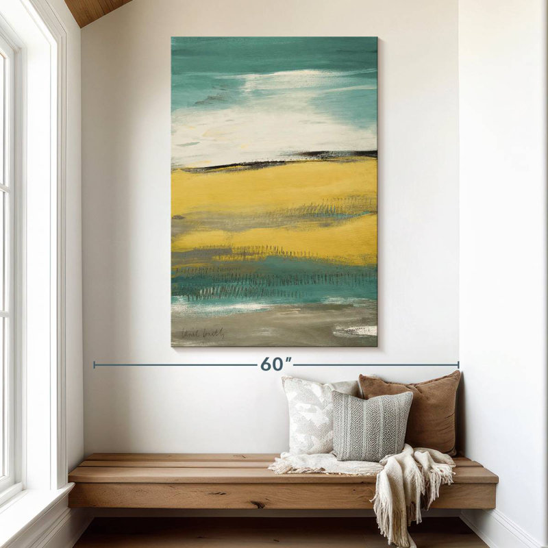 Avery Teal Flatlands, 51" H x 34" W