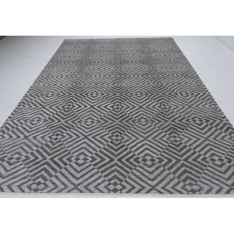 Hand Knotted Geometric Rug