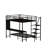 Black Full Size Bed With Bunk, Led Lights, Desk, And - Tipping Wall Attachment For Secure Placement Bunk Twin, Built In Workspace, Guardrails, Lighting Customization