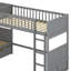 Lit superposé avec lit mezzanine attaché, avec deux tiroirs-839412697