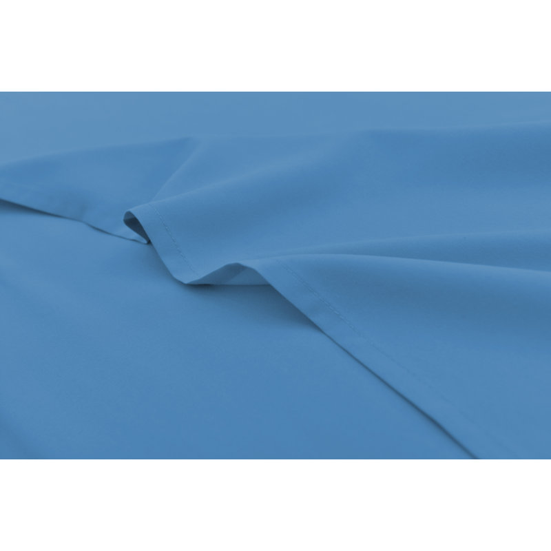  Ensemble de draps 1800 fils en rayonne de bambou, Bleu, Ensemble de draps pour taille de lit très grand c