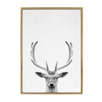 Melita Female Deer' by Simon Te - Floater Frame Graphic Art Print on Canvas