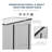 4' X 6' Metal Outdoor Storage Shed, Lean To Storage Shed, Garden Tool Storage House With Lockable Door And 2 Air Vents For Backyard, Patio, Lawn, White-113717667