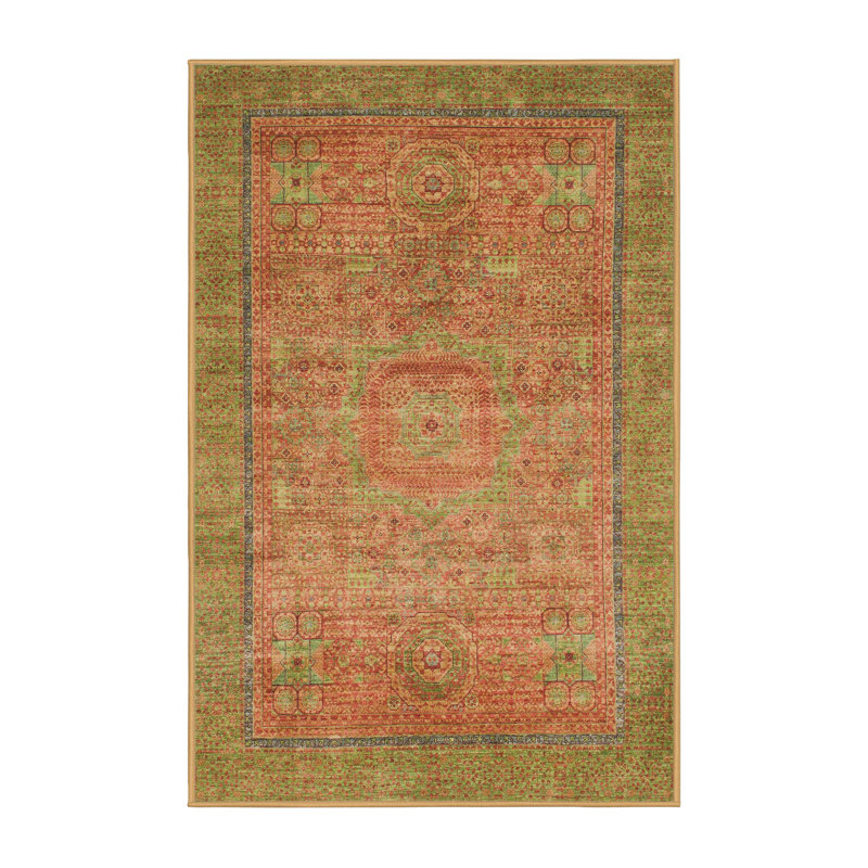 Tapis 100% abstrait lavable à la machine 1468, Rectangle 6 pi x 9 pi