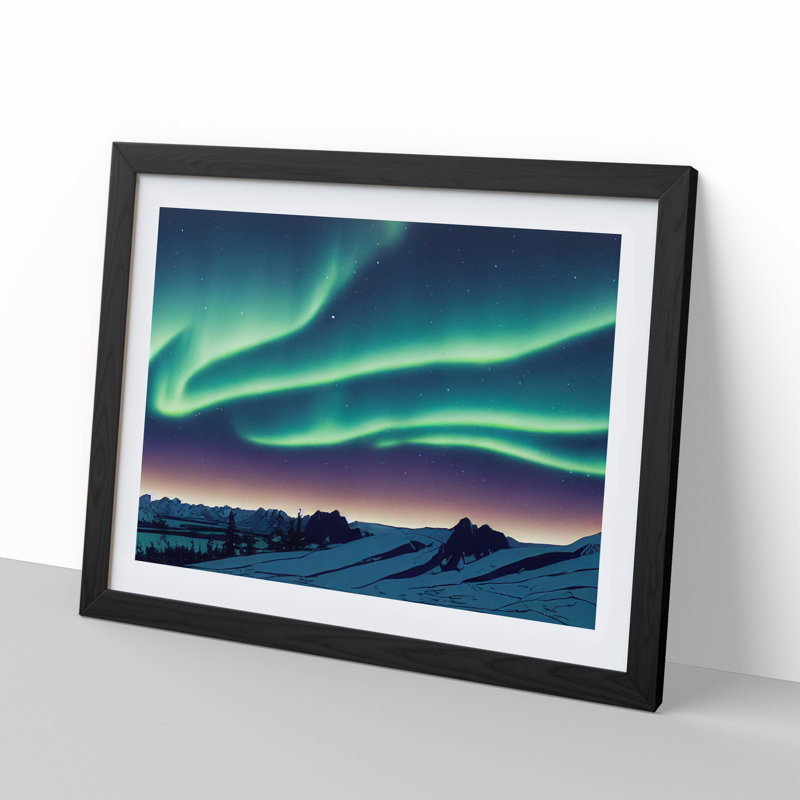 Intoxicating Northern Lights - Framed Print, Black, 46cm H x 64cm W x 2cm D