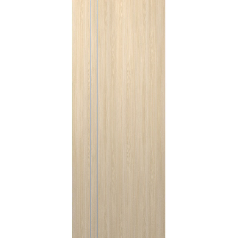 Dalle de porte intérieure standard en bois manufacturé Optima 2V, Frêne de la loire, 29,75 po x 83,23 po
