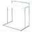 White High Gloss Rectangular Top Snack Table With Metal Legs