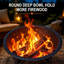 DIDADI Outdoor Fireplace, 22 Inch Fire Pit with Spark Screen, Firewood Grate and Poker, Wood Burning Fire Pit Design, Heavy-Duty Steel,For Backyard Patio Camping and Gatherings