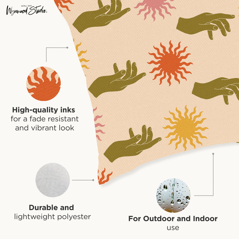 Coussin décoratif géométrique intérieur / extérieur en polyester