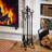 5pc Scroll Fireplace Toolset