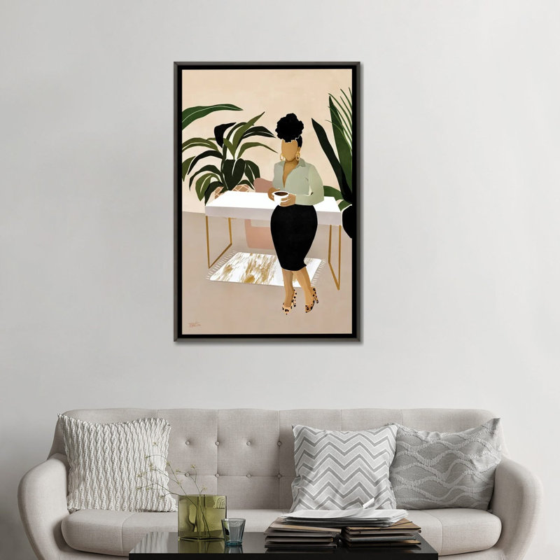 « Boss Babe » par Bria Nicole, impression d’art graphique, H 48 po x l 32 po x P 1,5 po, Pas de tapis
