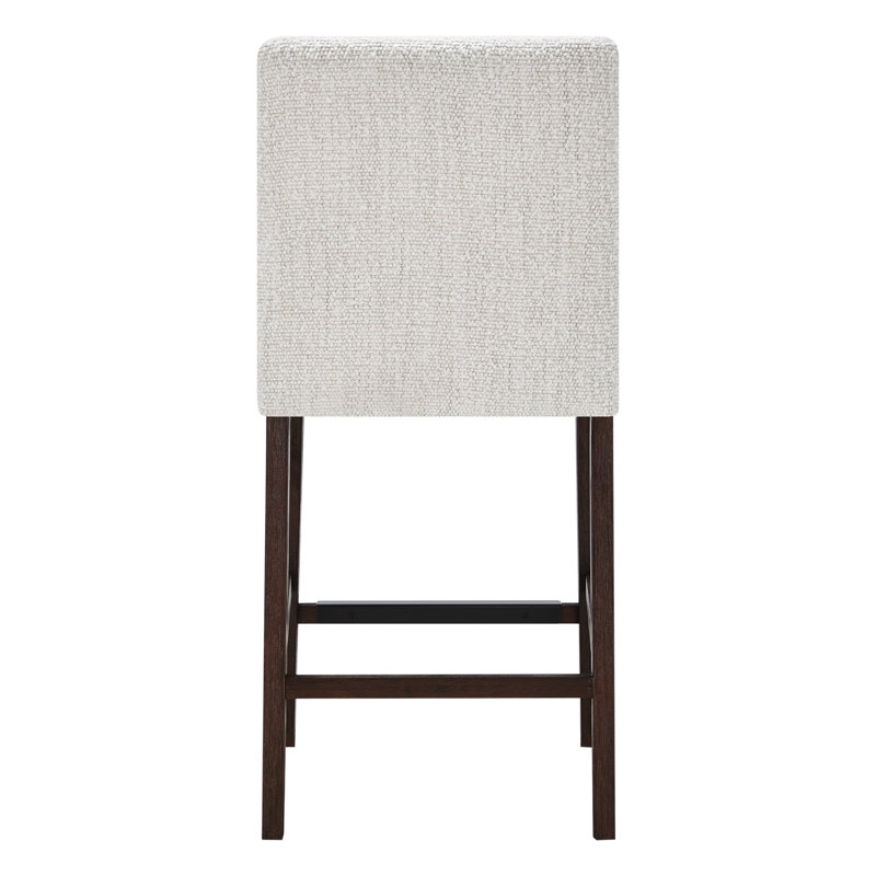 Niara Upholstered Counter & Bar Stool, Counter Stool (26” Seat Height), Merino Pearl/Performance Tweed
