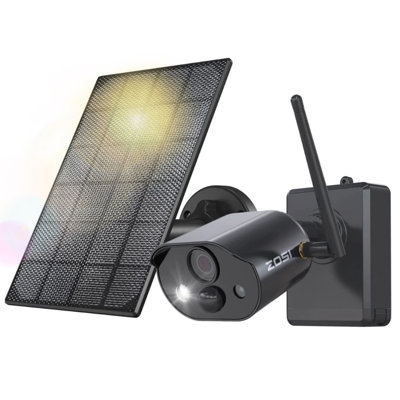 C306 Wire-Free Wireless 2K 3MP Battery Security Camera Outdoor with Solar Panel, Motion Sensor -  ZOSI, 1NC-3063Y-B-S-A10