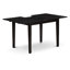 Ensemble de salle à manger 5 pièces comprenant une table rectangulaire et 4 chaises empilables en polyester, noir
