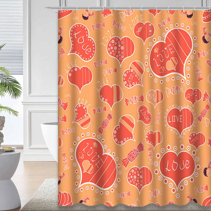Rideau de douche blanc imperméable, rideaux de douche pour la salle de bain avec 12 crochets, 72" L x 78" W