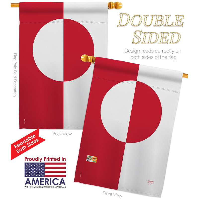 Double Sided 40'' H x 28'' W Polyester Flag Set