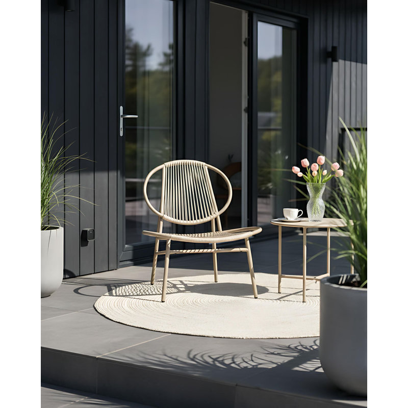 Garden Chair Ceyara PE Rattan Beige