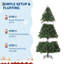 Arbre de Noël artificiel pour la maison, le bureau, la décoration de fête avec 1400 branches, assemblage facile, charnières en métal et base pliable-1511653203