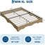 Structure de lit plateforme simple à bord ondulé XL, lattes robustes, finition bois naturel-129473843-129473846