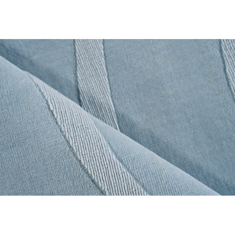 Tempo Wool Geometric Area Rug in Light Blue, Rectangle 9' x 12'