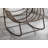 Outdoor Rattan Rocking Chair,Padded Cushion Rocker Recliner Chair Outdoor for Front Porch, Living Room, Patio, Garden, Navy blue-1743988894