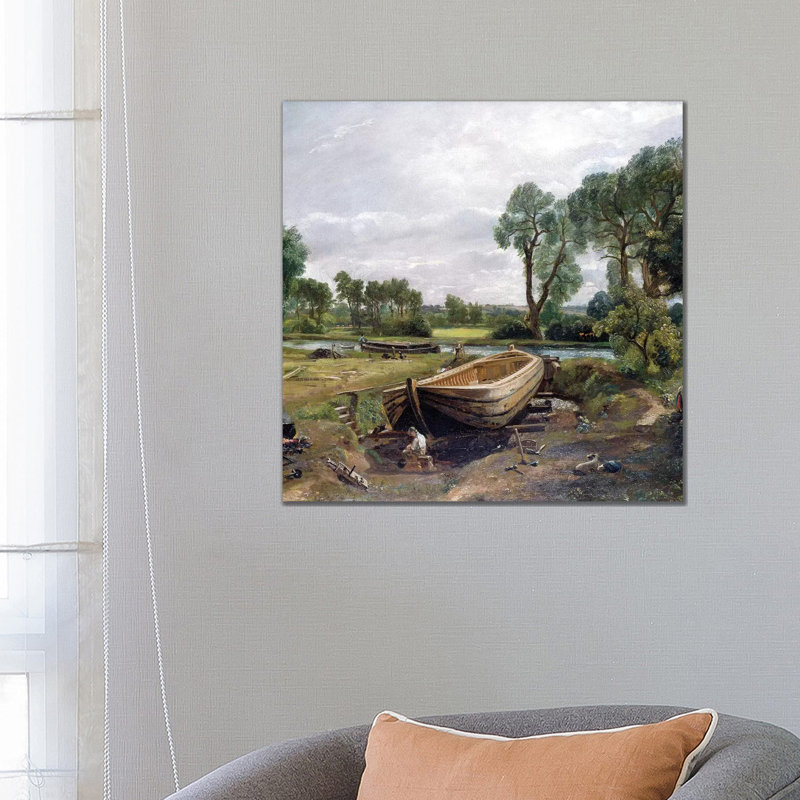 Boat-Building Near Flatford Mill, 1815 by John Constable - Wrapped Canvas Gallery-Wrapped Canvas Giclée