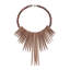 13 po x 3 po x 18 po, décoration murale de style tribal en bois brun avec collier perlé