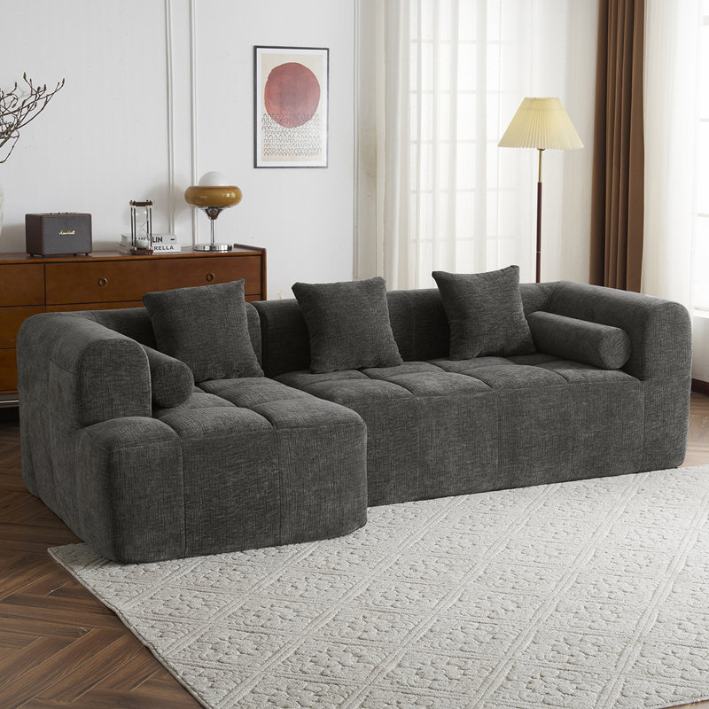 Canapé modulaire 101,2 po, Gris