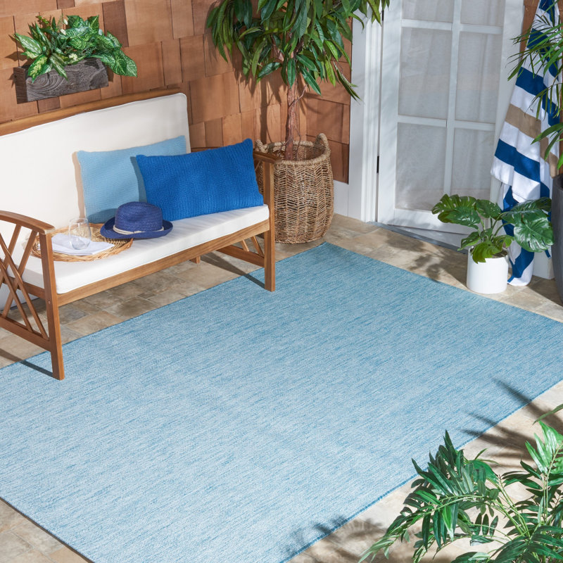 Ephraim Performance Solid Color Indoor/Outdoor Area Rug, Rectangle 8' x 10'