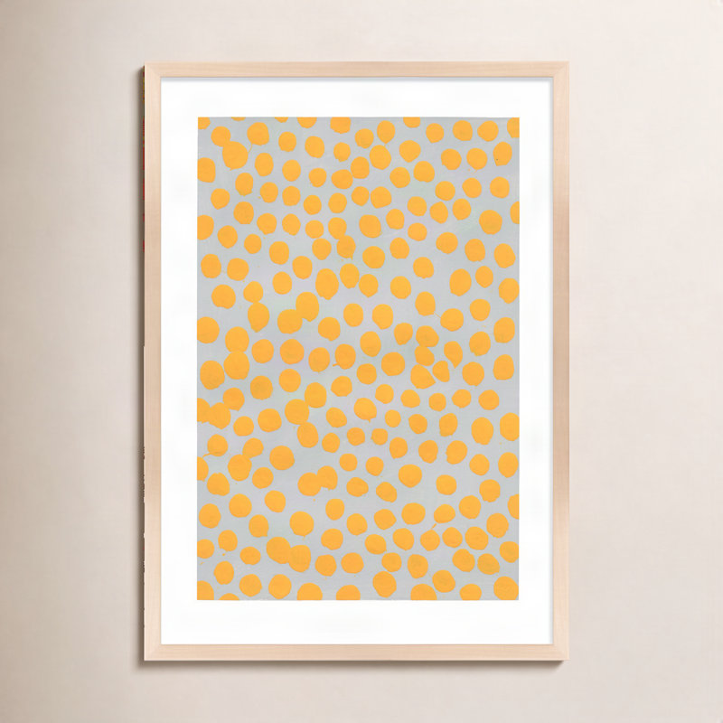 Navi Safran sur gris par Michela Sorrentino - Peinture, H 20 po x l 14 po x P 1,25 po, Brun