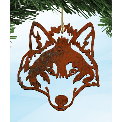 5'' Wood Animals Holiday Shaped Ornament