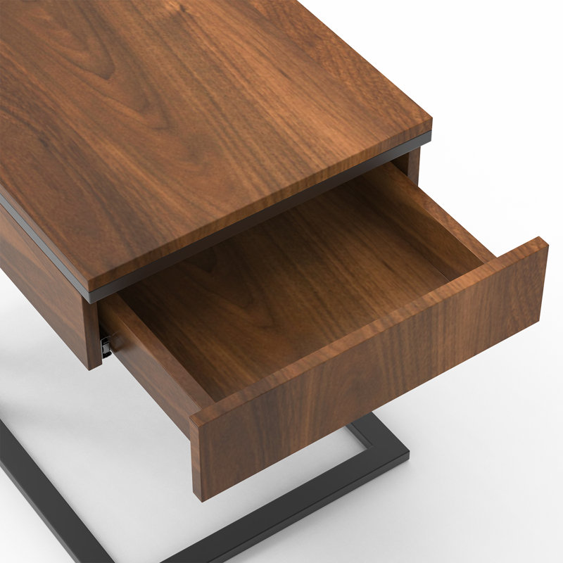 Table de bout avec rangement caché Wyonnia