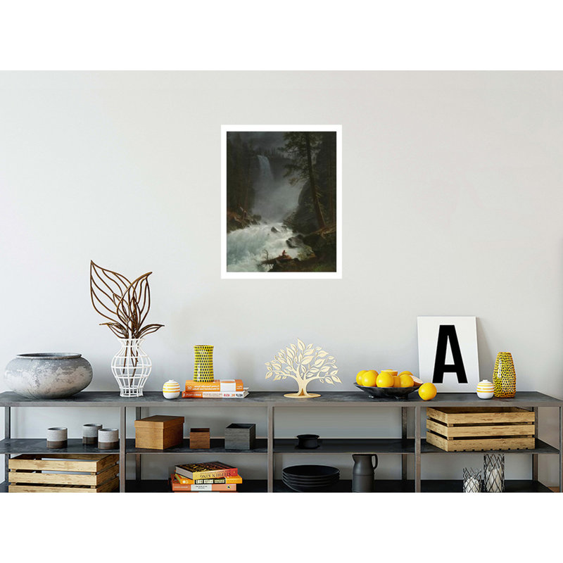 «A Stream in the Rocky Mountains» par Albert Bierstadt - Impression giclée, H 28 po x l 22 po